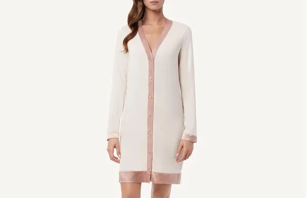 Camisola De Noite De Modal - Off-White G