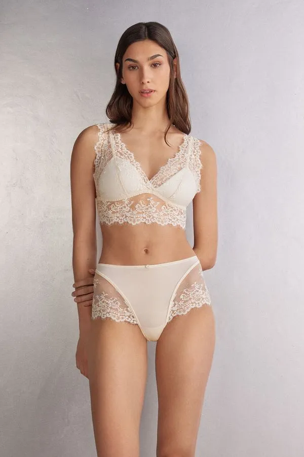 Sutiã Top Em Renda Self Love - Off-White M