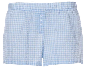 Shorts De Tela Vichy - Azul G