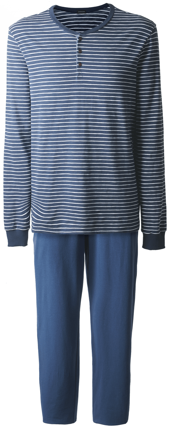 Pijama Homem Manga Comprida Serafino - Azul GG