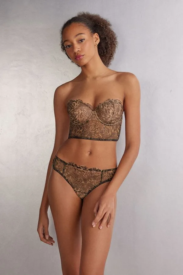 Sutiã Tomara-Que-Caia Giada Animal Print Always Glamorous - Marrom 42C