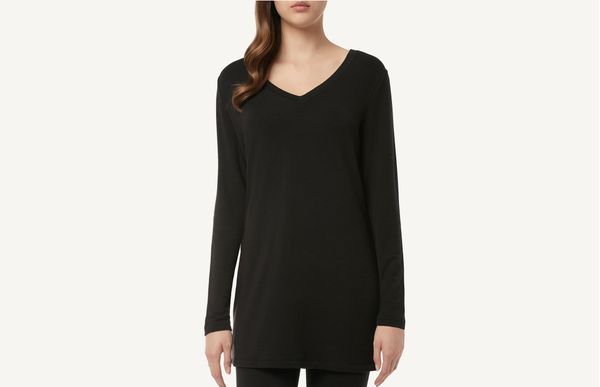 Blusa Manga Comprida De Modal Cashmere Térmico - Preto G