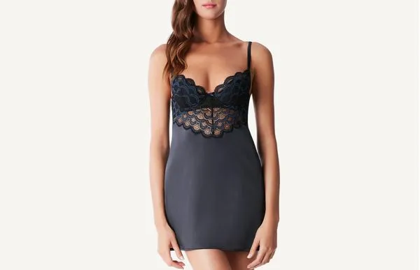 Babydoll Waving Lace - Preto 44