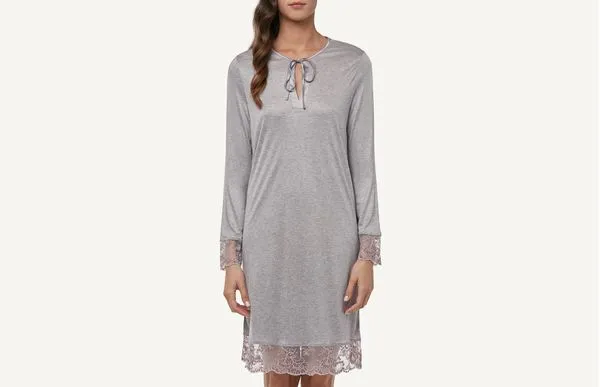 Camisola Floreal Kiss - Cinza P