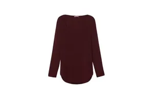 Blusa De Manga Comprida De Modal - Vermelho G