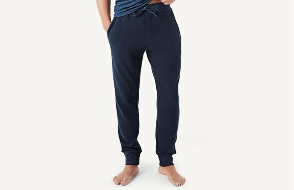 Calças Pijama Compridas De Homem De Jérsei - Azul G