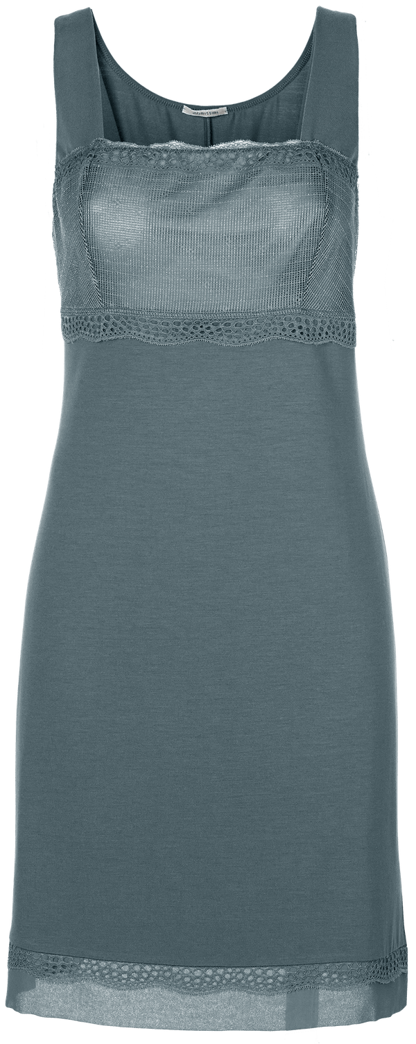 Combinação Em Crêpe Com Renda Lamé - Cinza G