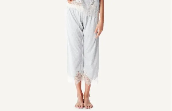 Calças Capri De Pijama De Algodao - Off-White M