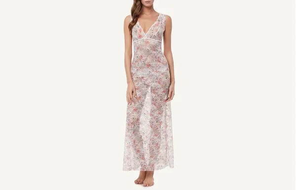 Combinação Comprida De Renda Summer Print - Estampado M