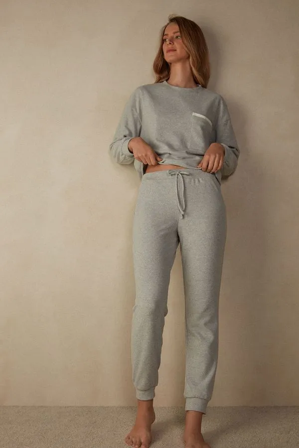 Calça Com Elástico Warm Cuddles - Cinza G