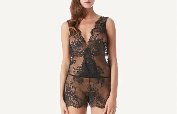 Babydoll Em Renda Precious Lace - Preto G