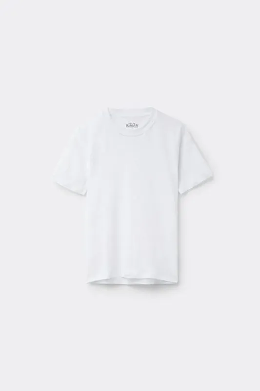Camiseta Em Linho Infantil - Branco 4-5