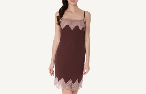 Camisola De Viscose Com Aplicações De Renda - Roxo M