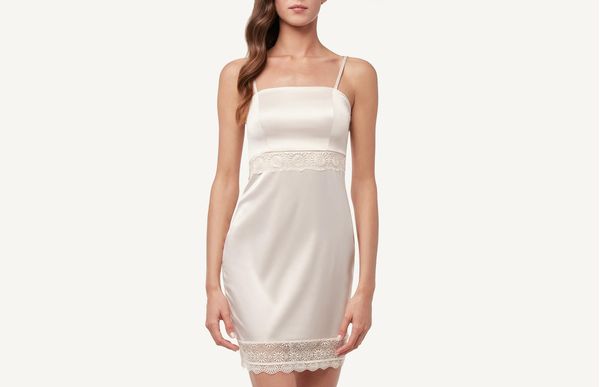 Camisola Em Cetim Autumn Macramè - Off-White P
