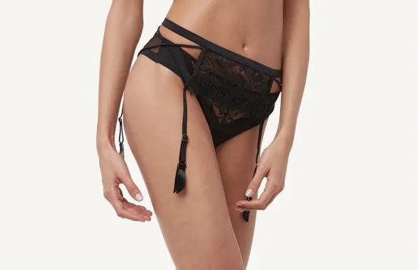 Cinta De Cinta-Ligas Elegant Lace - Preto TU