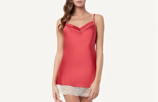 Babydoll Seta Navy Chic - Vermelho G