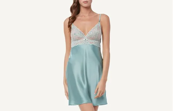 Camisola Em Seda Tapestry Lace - Verde G