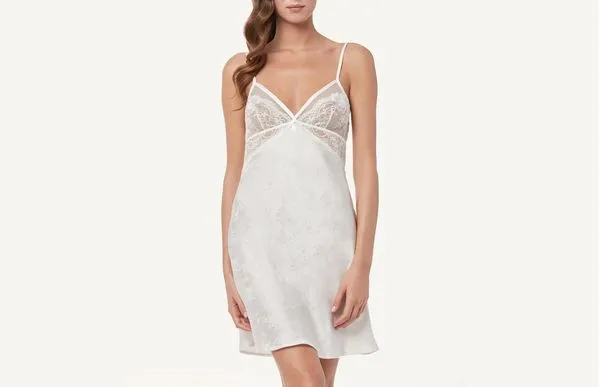 Combinação De Seda Jacquard Lace Satin - Off-White P