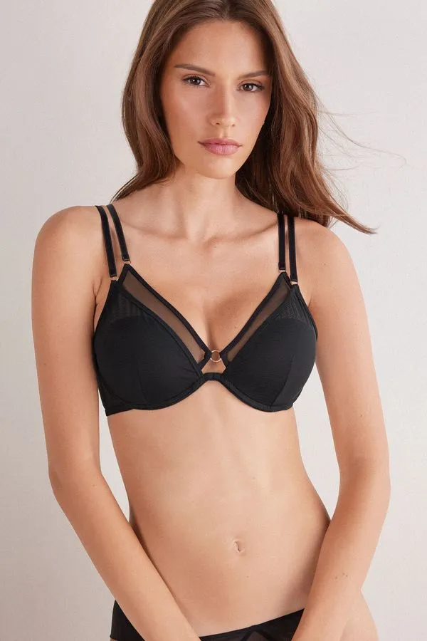 Sutiã Balconette Elena Modern Attitude - Preto 44D