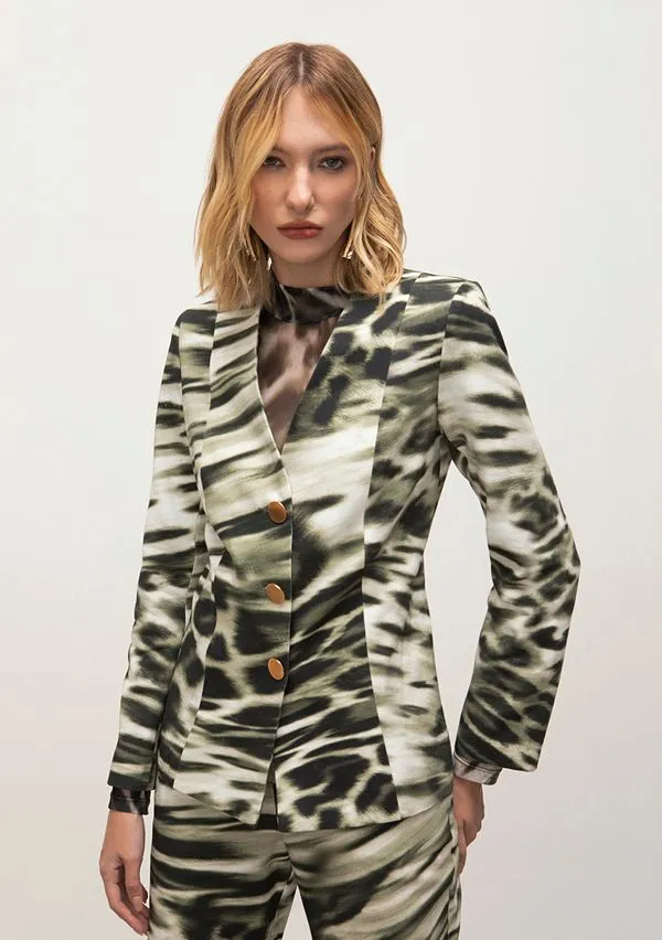 Blazer Iódice Alfaiataria Com Botões Verde P