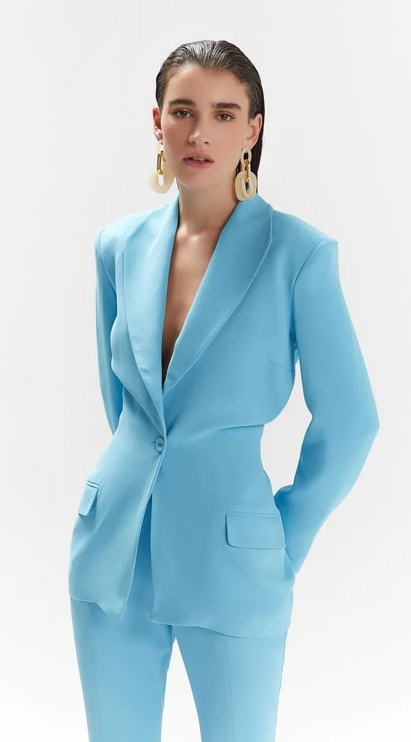 Blazer Iódice Com Bolso Azul P