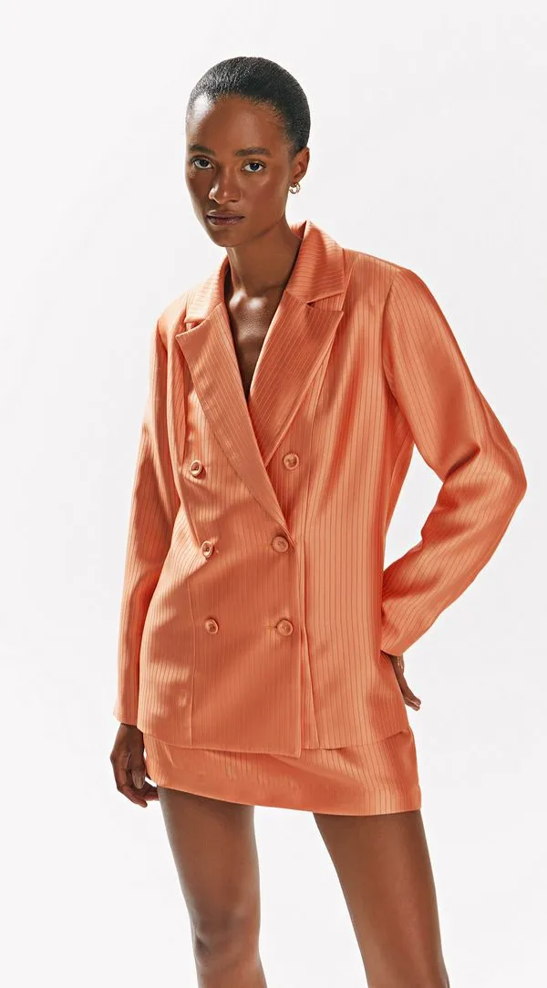 Blazer Iódice Detalhe Botão Laranja M