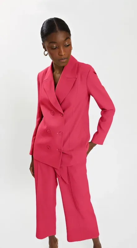 Blazer Iódice Com Recorte Rosa M