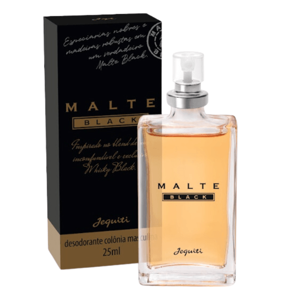 Desodorante Colônia Masculina Malte Black, 25ml 1 un