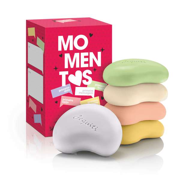 Estojo Sabonete Hidratante Momentos, 5 x 80g 5 x 80 g