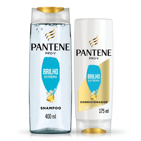 Kit Shampoo Pantene Brilho Extremo 400ml + Condicionador 175ml