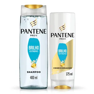 Kit Shampoo Pantene Brilho Extremo 400ml + Condicionador 175ml
