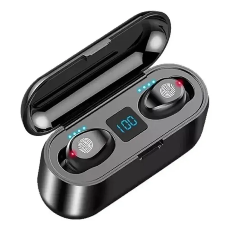 Fone De Ouvido Bluetooth Tws F9 À Prova Dágua E Powerbank