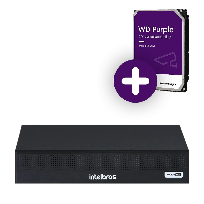 Dvr Intelbras 4 Canais 1080n - Full Hd Lite Com Hd 1TB | Gravador De Vídeo Mhdx 1004-c