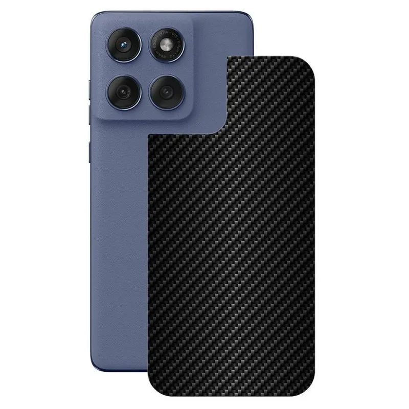 Película Para Motorola Moto Edge 60 Fusion - Traseira De Fibra De Carbono Preta - Gshield