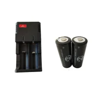 Kit Carregador Duplo Turbo + 2un Bateria 26650 16800mah X900 T9 T6 Lanterna Tática