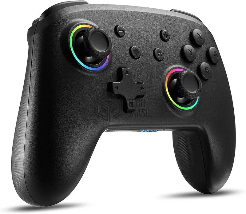 Controle Sem Fio Pro Para Nintendo Switch PC Ios Android Steam Sixaxis Bluetooth - 10 Cores LED