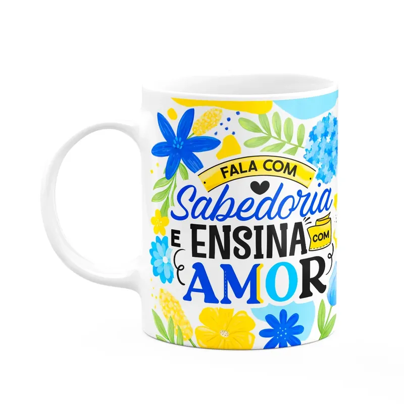 Caneca Professora Coruja - Ensina Com Amor