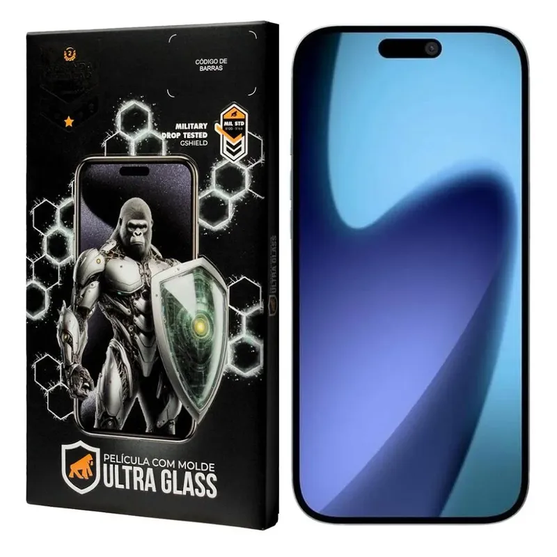 Película Para Iphone 13, Ultra Glass, Preta, Gshield