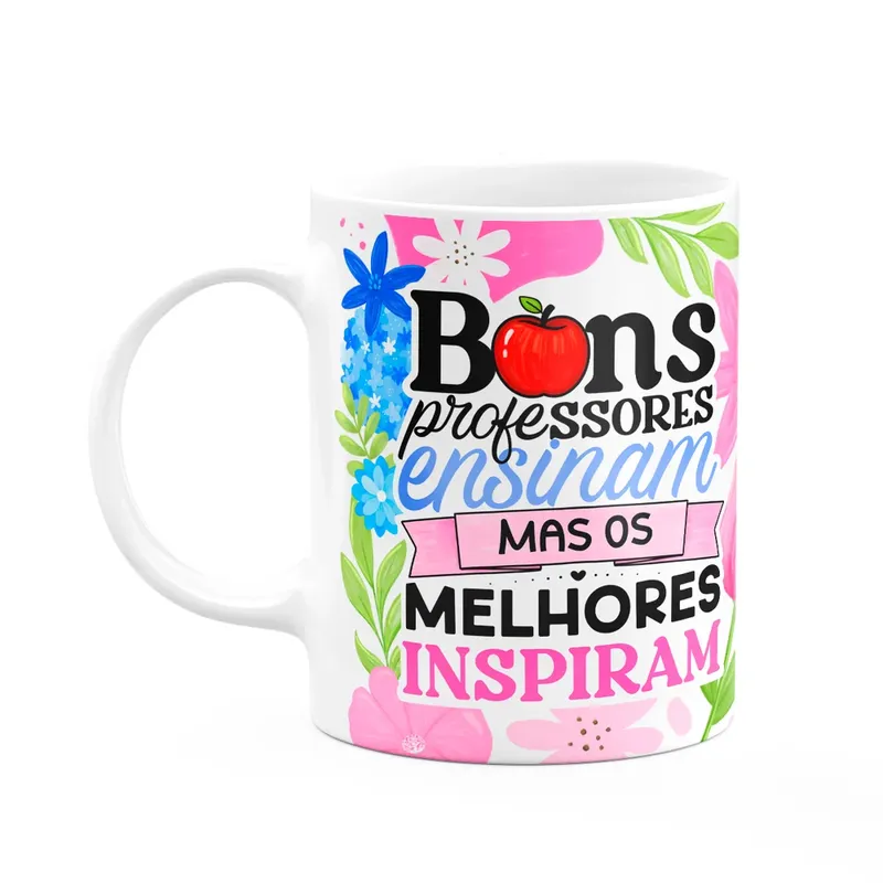 Caneca Da Professora - Os Melhores Inspiram - Preta M1