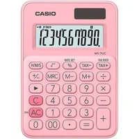 Calculadora De Mesa 10 Dígitos, Mini Ms7-uc, Casio - Rosa