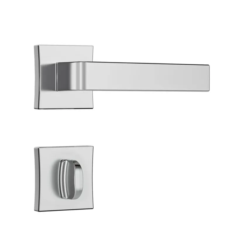 Fechadura Classic 3800 Externa Roseta Quadrada Cromado 55mm Stam