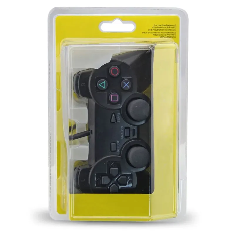 Controle Compatível Com Playstation 2 Dualshock 2 Ps2 Slim Joystick Preto