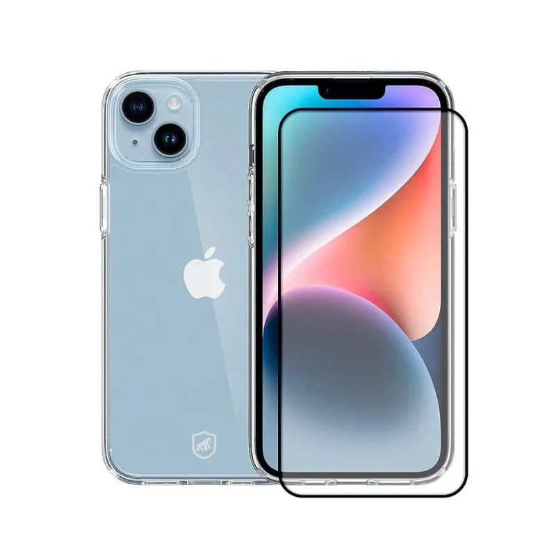 Kit Capa Clear Proof E Pelicula Coverage 5d Pro Preta Para Iphone Xr - Gshield