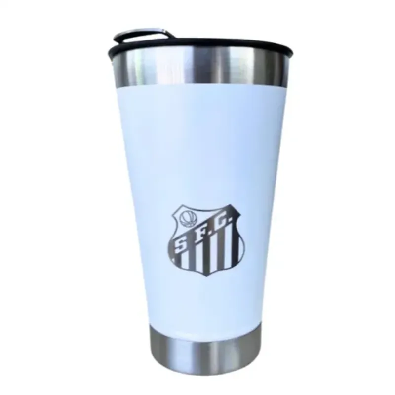 Copo Térmico Clube Santos Inox C/tampa Abridor 473ml