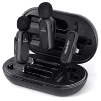 Microfone De Lapela Duplo Sem Fio Lightning Hmaston Mk-07