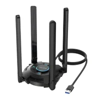 Adaptador Wifi Usb Wavlink Ax5400mbps Tri-band PC Preto