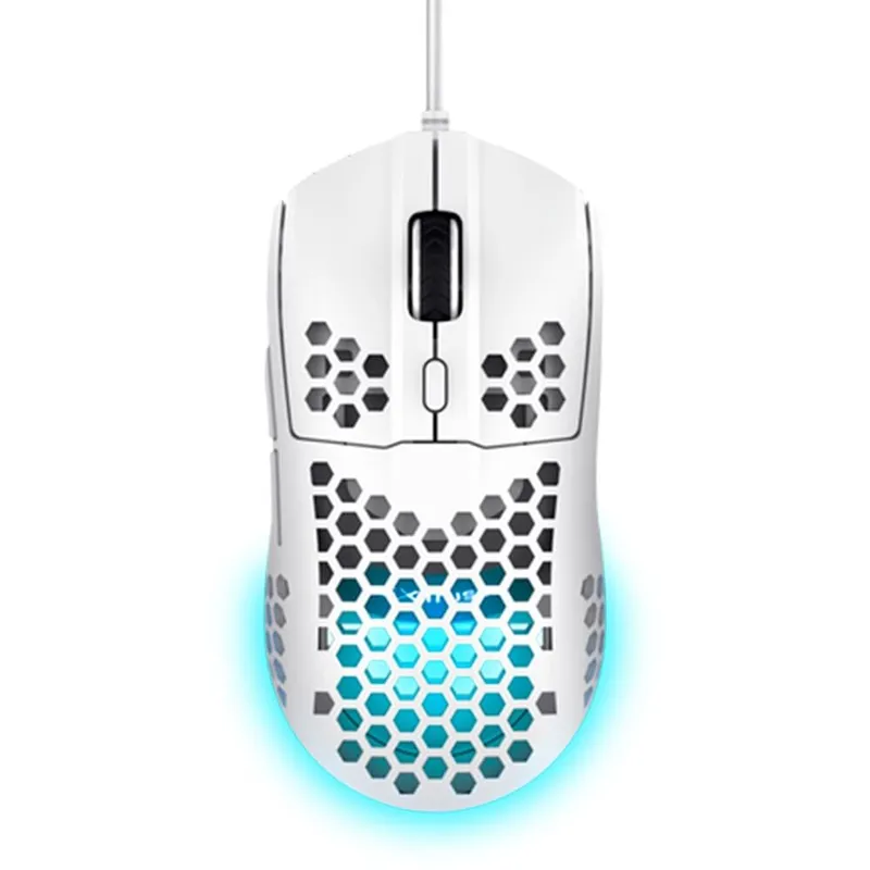 Mouse Gamer GXTrust 928W Helox Ultraleve, RGB, 6 Botões, 6400 DPI, USB, Branco - 25389