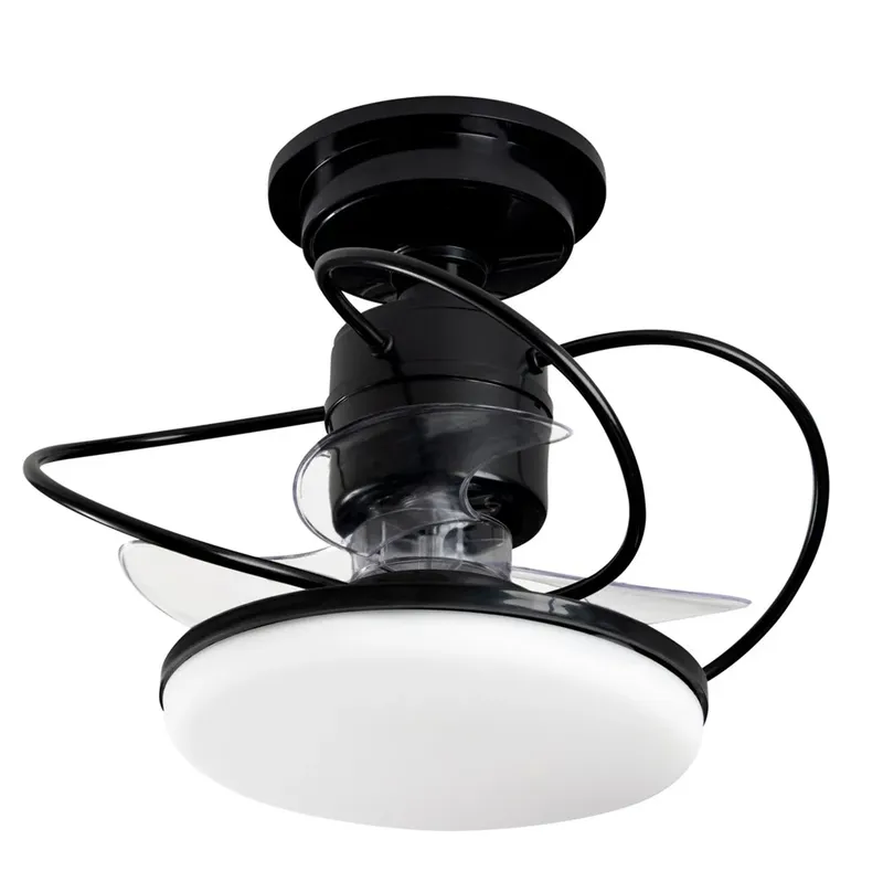 Ventilador De Teto Treviso Preto Elegance LED Bivolt