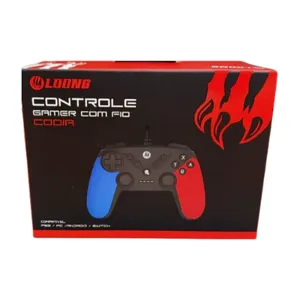 Controle Para PC Mouse Ps3 Android E Nintendo Switch Com Fio Loong