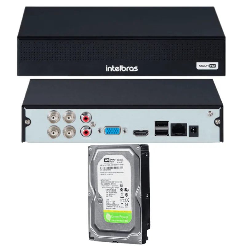 DVR Intelbras Mhdx Multi HD, 4 Canais, Com HD Interno - Ultima Geração